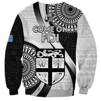 Fiji Rugby Sweatshirt World Cup 2023 Go Champions Fijian Tapa Black Version - Wonder Print Shop