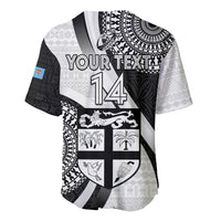 Custom Fiji Rugby Baseball Jersey World Cup 2023 Go Champions Fijian Tapa Black Version - Wonder Print Shop
