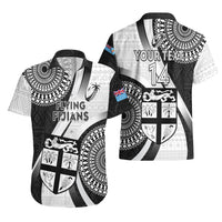 Custom Fiji Rugby Hawaiian Shirt World Cup 2023 Go Champions Fijian Tapa Black Version - Wonder Print Shop