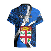 Fiji Rugby Hawaiian Shirt World Cup 2023 Go Champions Fijian Tapa Blue Version - Wonder Print Shop