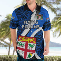 Fiji Rugby Hawaiian Shirt World Cup 2023 Go Champions Fijian Tapa Blue Version - Wonder Print Shop