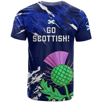 Scotland Rugby T Shirt World Cup 2023 Go Scottish Thistle Grunge Style - Wonder Print Shop