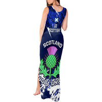 Scotland Rugby Tank Maxi Dress World Cup 2023 Go Scottish Thistle Grunge Style - Wonder Print Shop