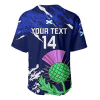 Custom Scotland Rugby Baseball Jersey World Cup 2023 Go Scottish Thistle Grunge Style - Wonder Print Shop