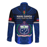 Samoa Rugby Long Sleeve Button Shirt World Cup 2023 Go Champions Manu Samoa - Wonder Print Shop