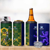 South Africa And Scotland Rugby 4 in 1 Can Cooler Tumbler Springboks Thistle Together - Wonder Print Shop