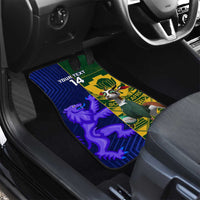 Custom South Africa And Scotland Rugby Car Mats Springboks Thistle Together - Wonder Print Shop