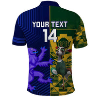 Custom South Africa And Scotland Rugby Polo Shirt Springboks Thistle Together - Wonder Print Shop