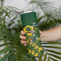 South Africa And Scotland Rugby Skinny Tumbler Springboks Thistle Together - Wonder Print Shop