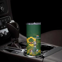 South Africa And Scotland Rugby Skinny Tumbler Springboks Thistle Together - Wonder Print Shop