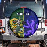 Custom South Africa And Scotland Rugby Spare Tire Cover Springboks Thistle Together - Wonder Print Shop