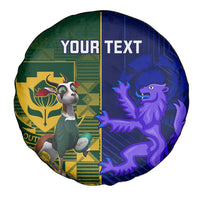 Custom South Africa And Scotland Rugby Spare Tire Cover Springboks Thistle Together - Wonder Print Shop