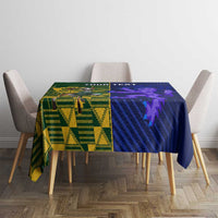 Custom South Africa And Scotland Rugby Tablecloth Springboks Thistle Together - Wonder Print Shop