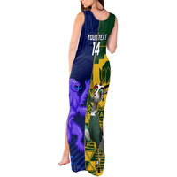 Custom South Africa And Scotland Rugby Tank Maxi Dress Springboks Thistle Together - Wonder Print Shop