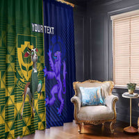 Custom South Africa And Scotland Rugby Window Curtain Springboks Thistle Together - Wonder Print Shop