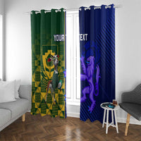 Custom South Africa And Scotland Rugby Window Curtain Springboks Thistle Together - Wonder Print Shop