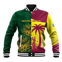 South Africa West Indies Cricket Custom Baseball Jacket Proteas Windies Together - Wonder Print Shop