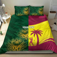 South Africa West Indies Cricket Custom Bedding Set Proteas Windies Together - Wonder Print Shop