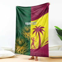 South Africa West Indies Cricket Custom Blanket Proteas Windies Together - Wonder Print Shop