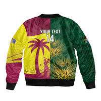 South Africa West Indies Cricket Custom Bomber Jacket Proteas Windies Together - Wonder Print Shop