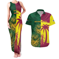 South Africa West Indies Cricket Custom Couples Matching Tank Maxi Dress and Hawaiian Shirt Proteas Windies Together - Wonder Print Shop