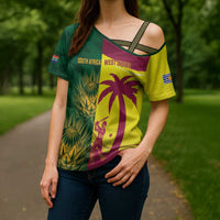 South Africa West Indies Cricket Custom Cross Shoulder Shirt Proteas Windies Together - Wonder Print Shop