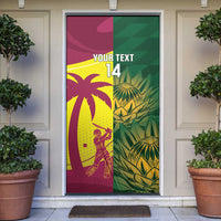 South Africa West Indies Cricket Custom Door Cover Proteas Windies Together - Wonder Print Shop