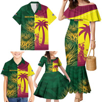 South Africa West Indies Cricket Custom Family Matching Mermaid Dress and Hawaiian Shirt Proteas Windies Together - Wonder Print Shop