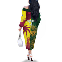 South Africa West Indies Cricket Custom Family Matching Off The Shoulder Long Sleeve Dress and Hawaiian Shirt Proteas Windies Together - Wonder Print Shop