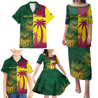 South Africa West Indies Cricket Custom Family Matching Puletasi and Hawaiian Shirt Proteas Windies Together - Wonder Print Shop