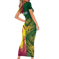 South Africa West Indies Cricket Custom Family Matching Short Sleeve Bodycon Dress and Hawaiian Shirt Proteas Windies Together - Wonder Print Shop
