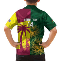 South Africa West Indies Cricket Custom Family Matching Summer Maxi Dress and Hawaiian Shirt Proteas Windies Together - Wonder Print Shop