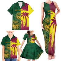 South Africa West Indies Cricket Custom Family Matching Tank Maxi Dress and Hawaiian Shirt Proteas Windies Together - Wonder Print Shop