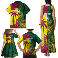 South Africa West Indies Cricket Custom Family Matching Tank Maxi Dress and Hawaiian Shirt Proteas Windies Together - Wonder Print Shop