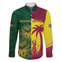 South Africa West Indies Cricket Custom Family Matching Tank Maxi Dress and Hawaiian Shirt Proteas Windies Together - Wonder Print Shop