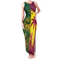 South Africa West Indies Cricket Custom Family Matching Tank Maxi Dress and Hawaiian Shirt Proteas Windies Together - Wonder Print Shop