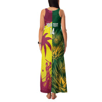 South Africa West Indies Cricket Custom Family Matching Tank Maxi Dress and Hawaiian Shirt Proteas Windies Together - Wonder Print Shop
