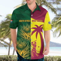 South Africa West Indies Cricket Custom Hawaiian Shirt Proteas Windies Together - Wonder Print Shop