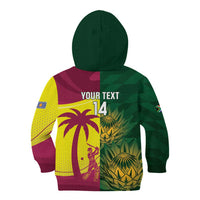 South Africa West Indies Cricket Custom Kid Hoodie Proteas Windies Together - Wonder Print Shop