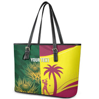 South Africa West Indies Cricket Custom Leather Tote Bag Proteas Windies Together - Wonder Print Shop