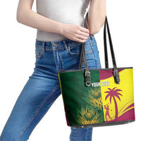 South Africa West Indies Cricket Custom Leather Tote Bag Proteas Windies Together - Wonder Print Shop