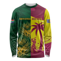 South Africa West Indies Cricket Custom Long Sleeve Shirt Proteas Windies Together - Wonder Print Shop