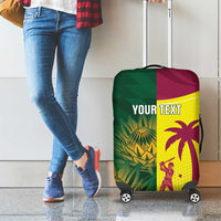 South Africa West Indies Cricket Custom Luggage Cover Proteas Windies Together - Wonder Print Shop