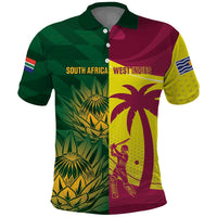 South Africa West Indies Cricket Custom Polo Shirt Proteas Windies Together - Wonder Print Shop