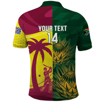 South Africa West Indies Cricket Custom Polo Shirt Proteas Windies Together - Wonder Print Shop