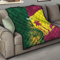 South Africa West Indies Cricket Custom Quilt Proteas Windies Together - Wonder Print Shop
