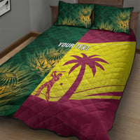 South Africa West Indies Cricket Custom Quilt Bed Set Proteas Windies Together - Wonder Print Shop