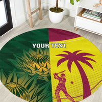 South Africa West Indies Cricket Custom Round Carpet Proteas Windies Together - Wonder Print Shop