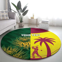 South Africa West Indies Cricket Custom Round Carpet Proteas Windies Together - Wonder Print Shop