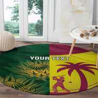 South Africa West Indies Cricket Custom Round Carpet Proteas Windies Together - Wonder Print Shop